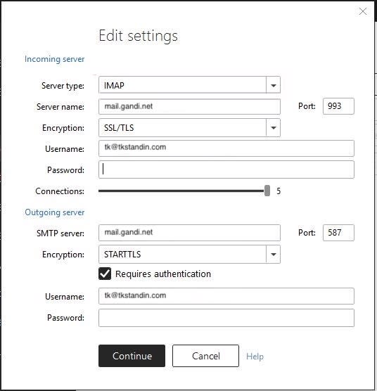 setting up webmain on mailbird